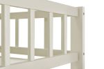 Twin over Full Stairway Bunk Bed with Trundle,Cream