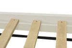 Twin over Full Stairway Bunk Bed with Trundle,Cream