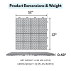 12 x 12 Inch Gray Interlocking Deck Tiles Plastic Waterproof Outdoor All Weather Anti-slip Bathroom Shower Balcony Porch Strong Weight Capacity Upto 6