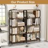 5 Tier Large Book Shelf, Bookcase Home Office Open Bookshelf,Shelves for Living Room, Office Shelf,Vintage Industrial Style Bookshelf with Metal Frame