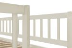 Twin over Full Stairway Bunk Bed with Trundle,Cream