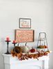 Set of 2, 16x10.5" Thanks Wall Sign, Wall Art Decor for Harvest Festival Fall Festival & Thanksgiving Table Decorations