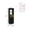 Classic Bar Cabinet, Two Drawers, Twelve Built-in Wine Rack-Black / Walnut