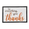 Set of 2, 16x10.5" Thanks Wall Sign, Wall Art Decor for Harvest Festival Fall Festival & Thanksgiving Table Decorations