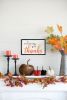 Set of 2, 16x10.5" Thanks Wall Sign, Wall Art Decor for Harvest Festival Fall Festival & Thanksgiving Table Decorations