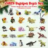 Advent Calendar 2024 Kids Toys, 24 Days Animal Building Blocks Christmas Countdown Calendar