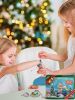 Advent Calendar 2024 Girls Mermaid Bracelet Making Kit, 24 Days Christmas Countdown Calendar with 2pcs DIY Charm Bracelets Kits