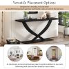 Mirod 57'' Modern Rustic Console Table with Cross-Leg Design,Sturdy Construction and Ample Surface Space,Perfect for Living Room or Bedroom