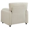 Modern accent chair, Chenille oversized arm chair, 38 inches wide, comfortable cushioned single casual sofa chair, suitable for living room