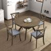 Wooden X Back Dining Chairs Set of 2, Modern Fabric Upholstered Kitchen Side 2PC Chairs, Cross Back Rubber Wood Farmhouse Dining Room Chair,OAK