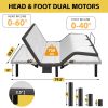 Ergonomic Queen Size Adjustable Bed, Zero Gravity Base for Stress Management w/Head and Foot Incline, Wireless Remote Control, Massage