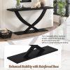 Mirod 57'' Modern Rustic Console Table with Cross-Leg Design,Sturdy Construction and Ample Surface Space,Perfect for Living Room or Bedroom