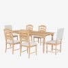 Vintage Traditional 7-Piece 82.7inch Extendable Dining Table Set with 23.6inch Removable Leaf