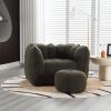 Soft Bean Bag Chair with High Resilient Foam(Chips)for living room and bedroom,Comfortable Square Lazy Sofa with Footstool, Cover for Adults to Gaming