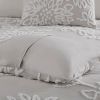 3 Piece Tufted Cotton Chenille Floral Duvet Cover Set