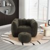 Soft Bean Bag Chair with High Resilient Foam(Chips)for living room and bedroom,Comfortable Square Lazy Sofa with Footstool, Cover for Adults to Gaming