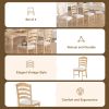 Vintage Traditional 7-Piece 82.7inch Extendable Dining Table Set with 23.6inch Removable Leaf