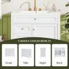 36'' Bathroom Vanity with Top Sink, Modern Bathroom Storage Cabinet with 2 Drawers and a Tipout Drawer, Single Sink Bathroom Vanity