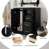 30'' Bathroom Vanity with Resin Sink Combo,Solid Wood Frame Bathroom Storage Cabinet, Freestanding Vanity Set with 3 Drawers& Soft Closing Doors