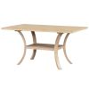 6-Piece Wood Dining Table Set with Storage Shelf and Curved Legs, Kitchen Table Set with Bench and 4 Removable Cushions Dining Chairs