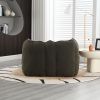 Soft Bean Bag Chair with High Resilient Foam(Chips)for living room and bedroom,Comfortable Square Lazy Sofa with Footstool, Cover for Adults to Gaming