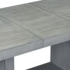 Contemporary 6-Pcs 78 inch Extendable Pedestal Dining Table Set with 18 inch Removable Leaf and Dining Bench, 4 Upholstered Dining Chairs