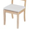 6-Piece Wood Dining Table Set with Storage Shelf and Curved Legs, Kitchen Table Set with Bench and 4 Removable Cushions Dining Chairs