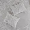 3 Piece Tufted Cotton Chenille Floral Duvet Cover Set