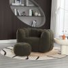 Soft Bean Bag Chair with High Resilient Foam(Chips)for living room and bedroom,Comfortable Square Lazy Sofa with Footstool, Cover for Adults to Gaming