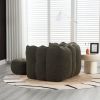 Soft Bean Bag Chair with High Resilient Foam(Chips)for living room and bedroom,Comfortable Square Lazy Sofa with Footstool, Cover for Adults to Gaming