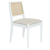 5-Piece Rattan Round Dining Table Set, Wood Table with Hexagonal Base and Upholstered Chairs for Dining Room, Kitchen,Indoor Use
