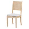 6-Piece Wood Dining Table Set with Storage Shelf and Curved Legs, Kitchen Table Set with Bench and 4 Removable Cushions Dining Chairs